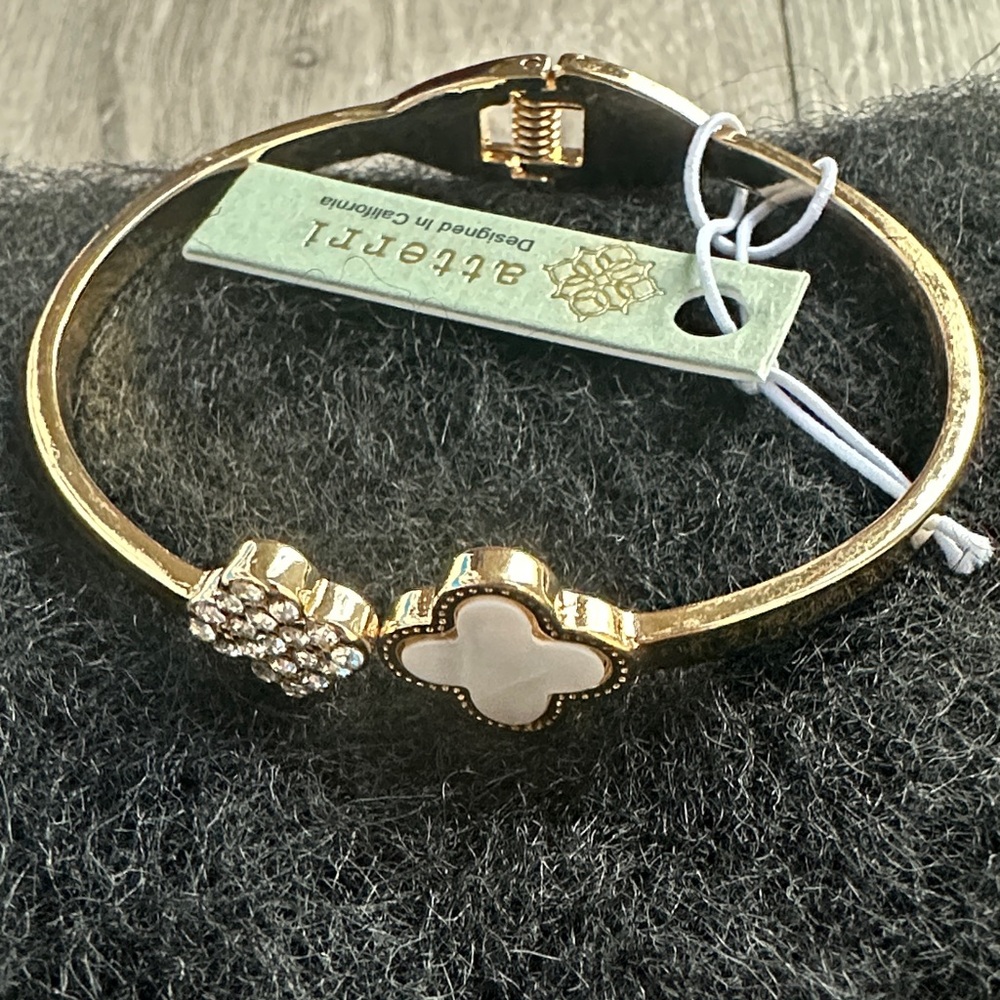Elegant Gold and White Bracelet by Afterglow